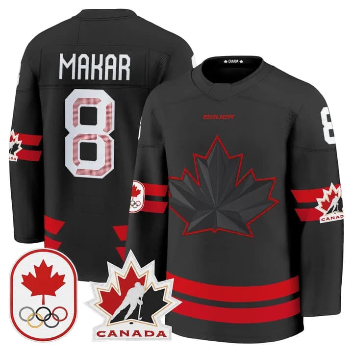 Cale Makar Canada 2026 Olympic Jersey - Black