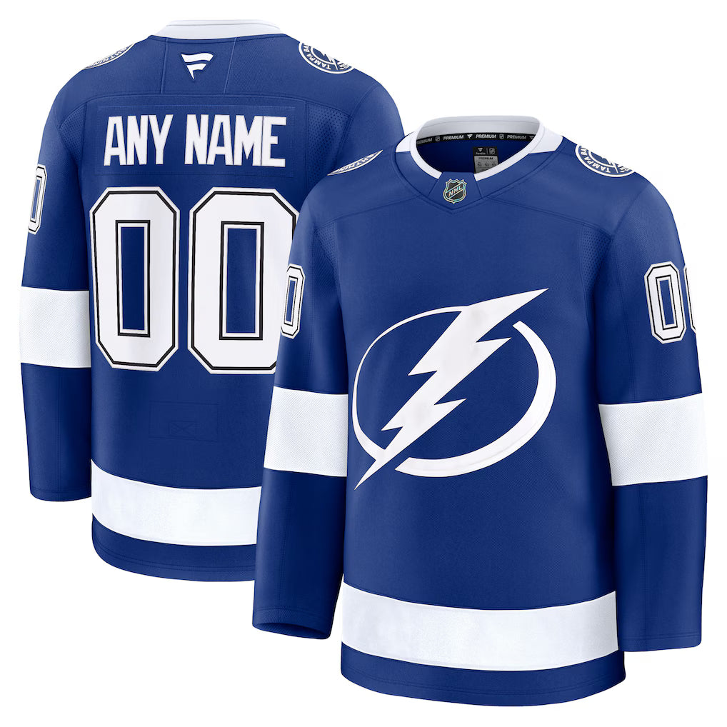 Custom Tampa Bay Lightning Home Premium Jersey - Blue