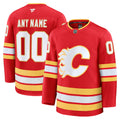 Custom Calgary Flames Home Player Premium Jersey - Red