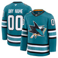 Custom San Jose Sharks Home Premium Jersey - Teal