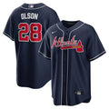 Matt Olson Atlanta Braves Alternate Player Jersey - Navy