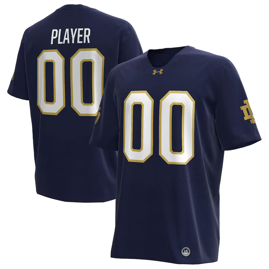 Custom Notre Dame Fighting Irish Jersey - Navy