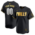 Custom Philadelphia Phillies City Connect “Philly” Limited Jersey - Black Gold