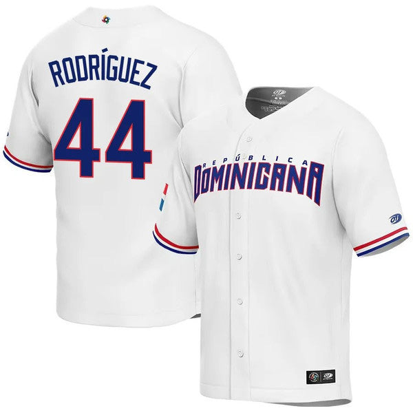 Julio Rodríguez Dominican Baseball Seattle Mariners World Baseball Classic Jersey – White